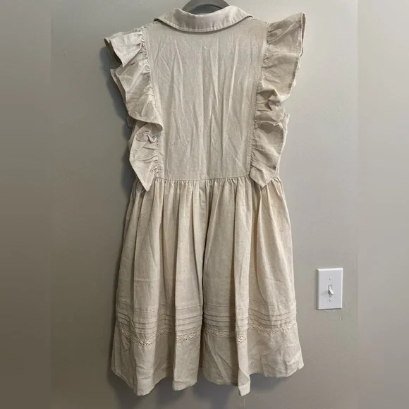 Linen layered Entro Dress - Picture 2 of 6